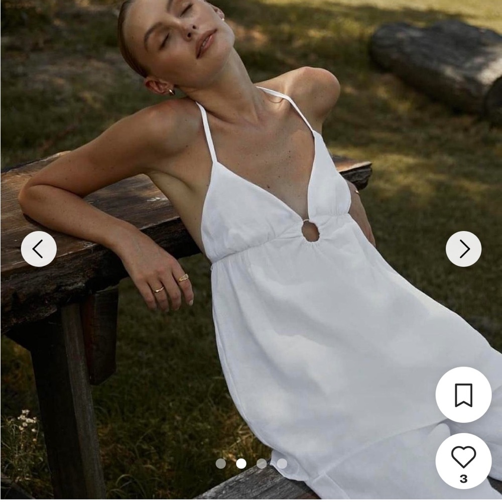DISSH Ellen linen halter top in white